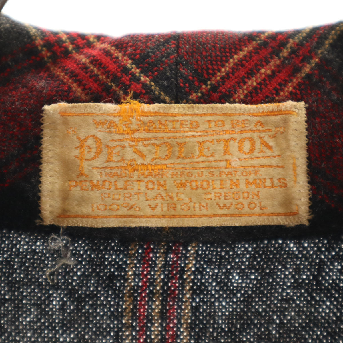 PENDLETON ペンドルトン 40s 50s ヴィンテージ チェック 長袖 ウールシャツ レッド レディース
