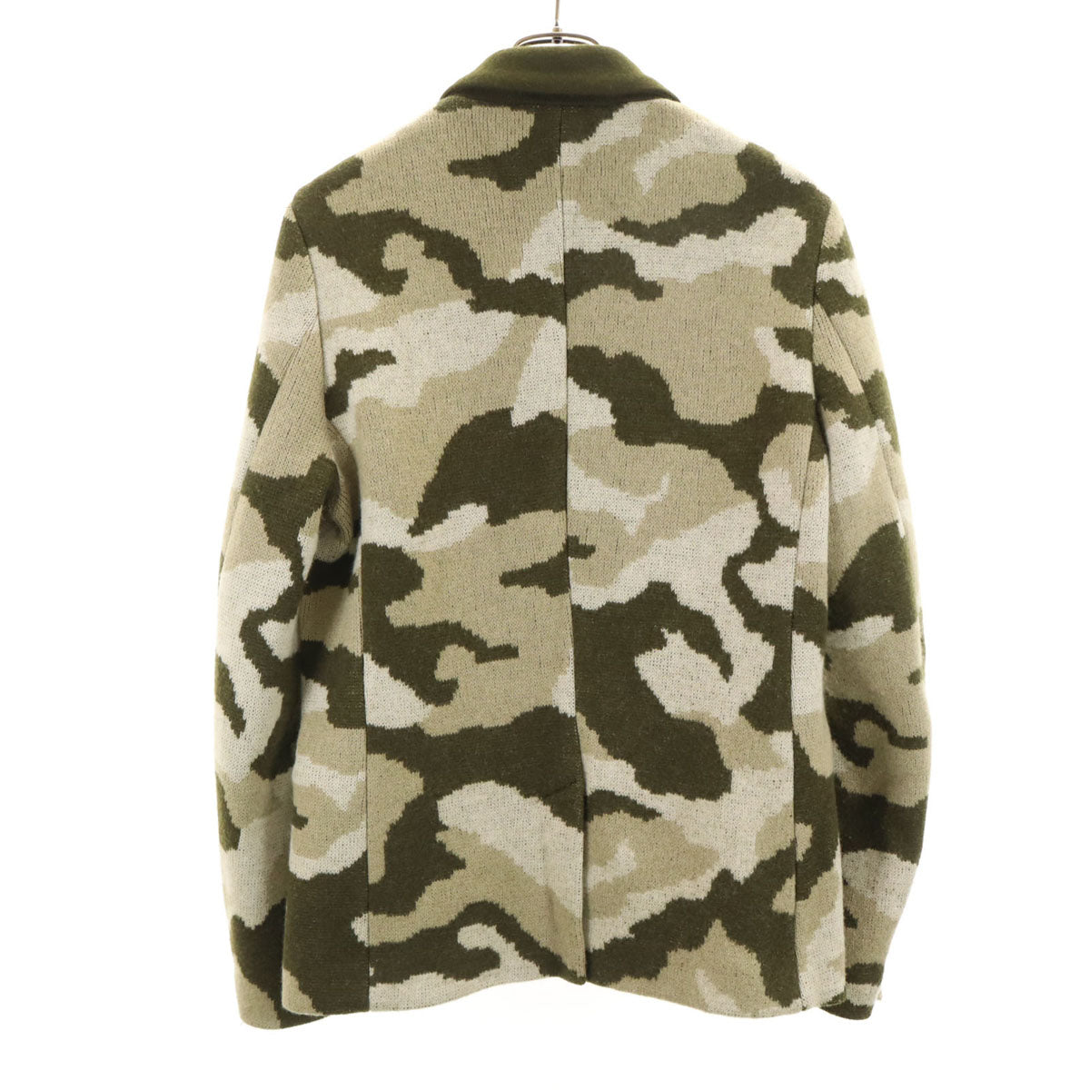03 by KNITT03 ゼロスリー バイニットゼロスリー 日本製 ウール100% カモフラ ニット テーラードジャケット 3 カーキ系 メンズ