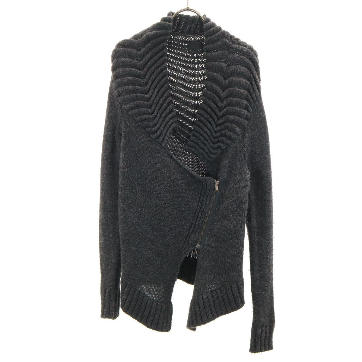 DIESEL ディーゼル イタリア製 長袖 ニット カーディガン S グレー レディース