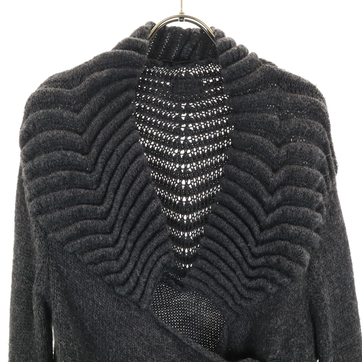 DIESEL ディーゼル イタリア製 長袖 ニット カーディガン S グレー レディース