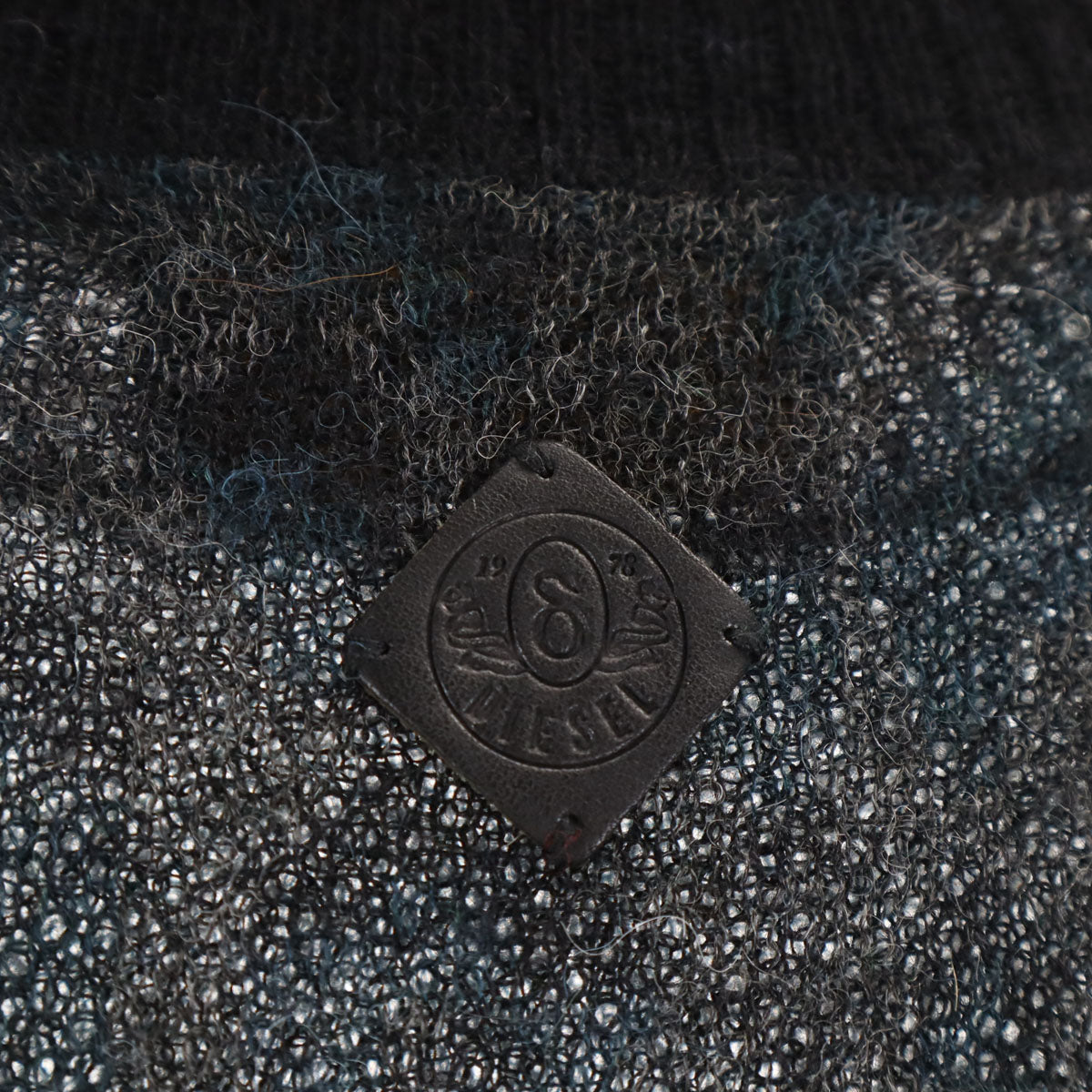 DIESEL ディーゼル アルパカ 長袖 タートルネック ニット ワンピース XS ブラック系 レディース