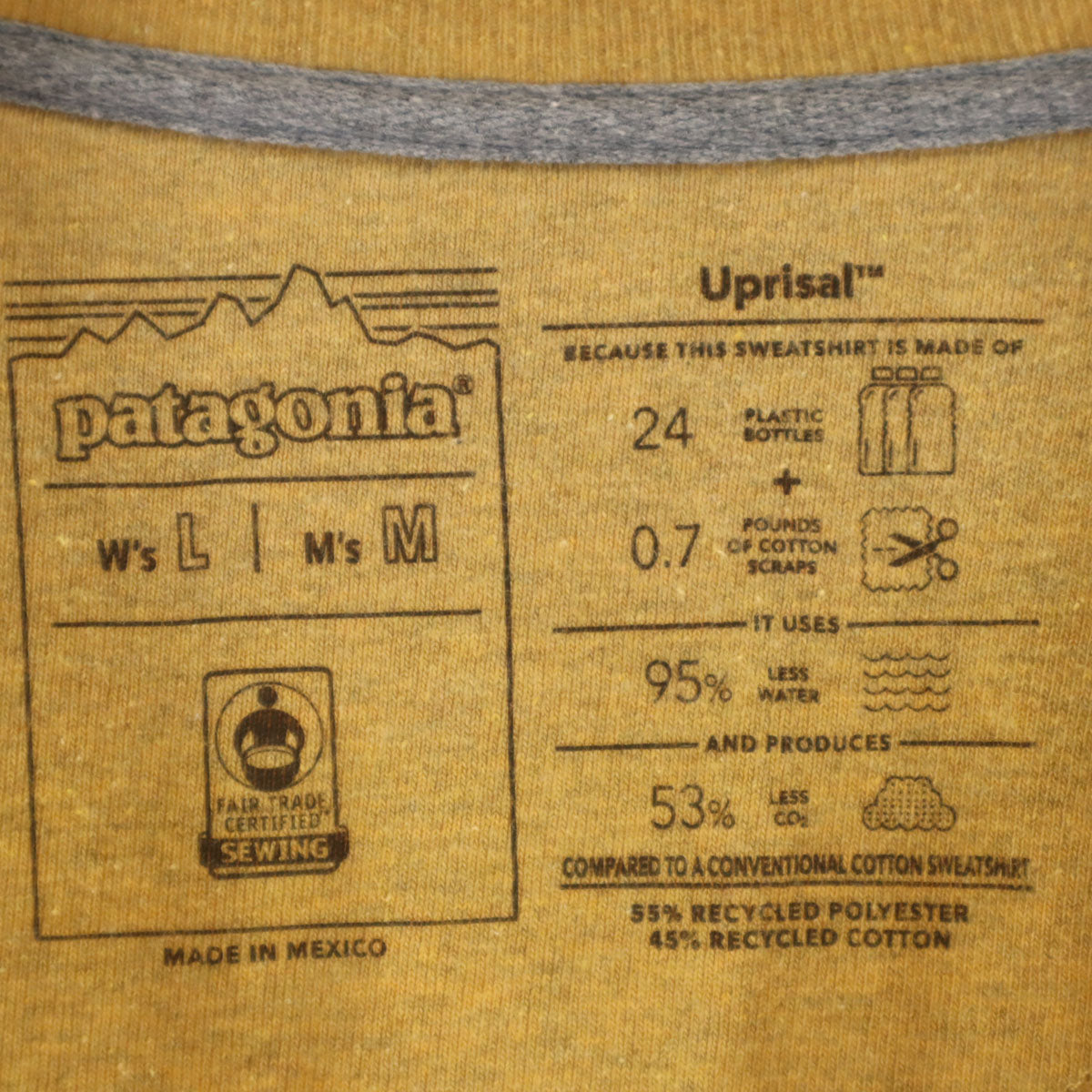 patagonia パタゴニア 長袖 スウェット M マスタード アウトドア STY37554FA22 ユニセックス メンズ
