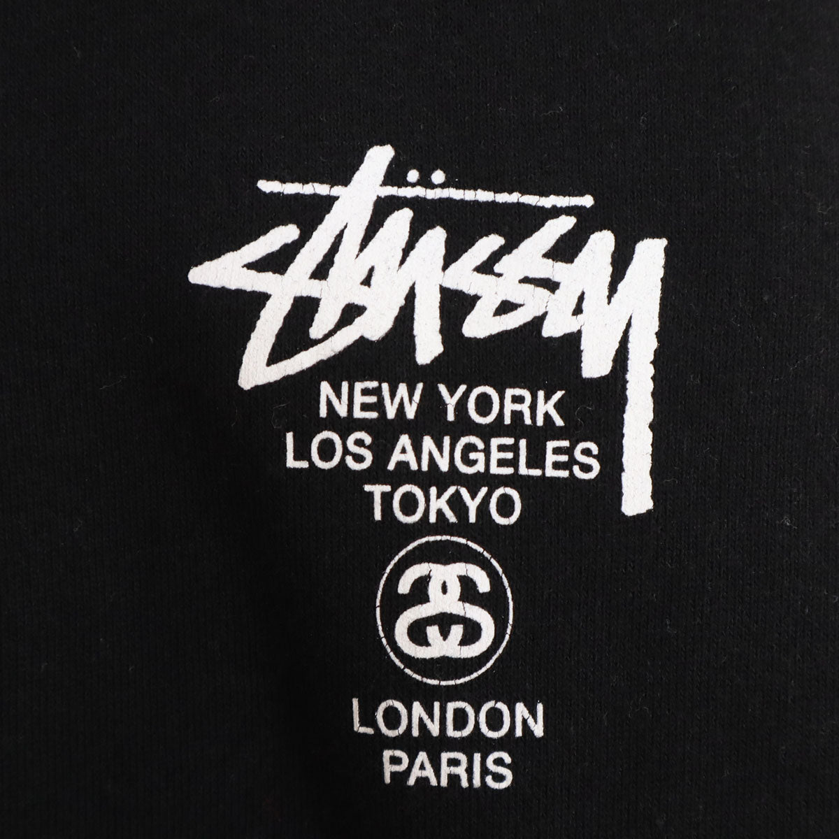 STUSSY ステューシー 長袖 ジップパーカー S ブラック メンズ