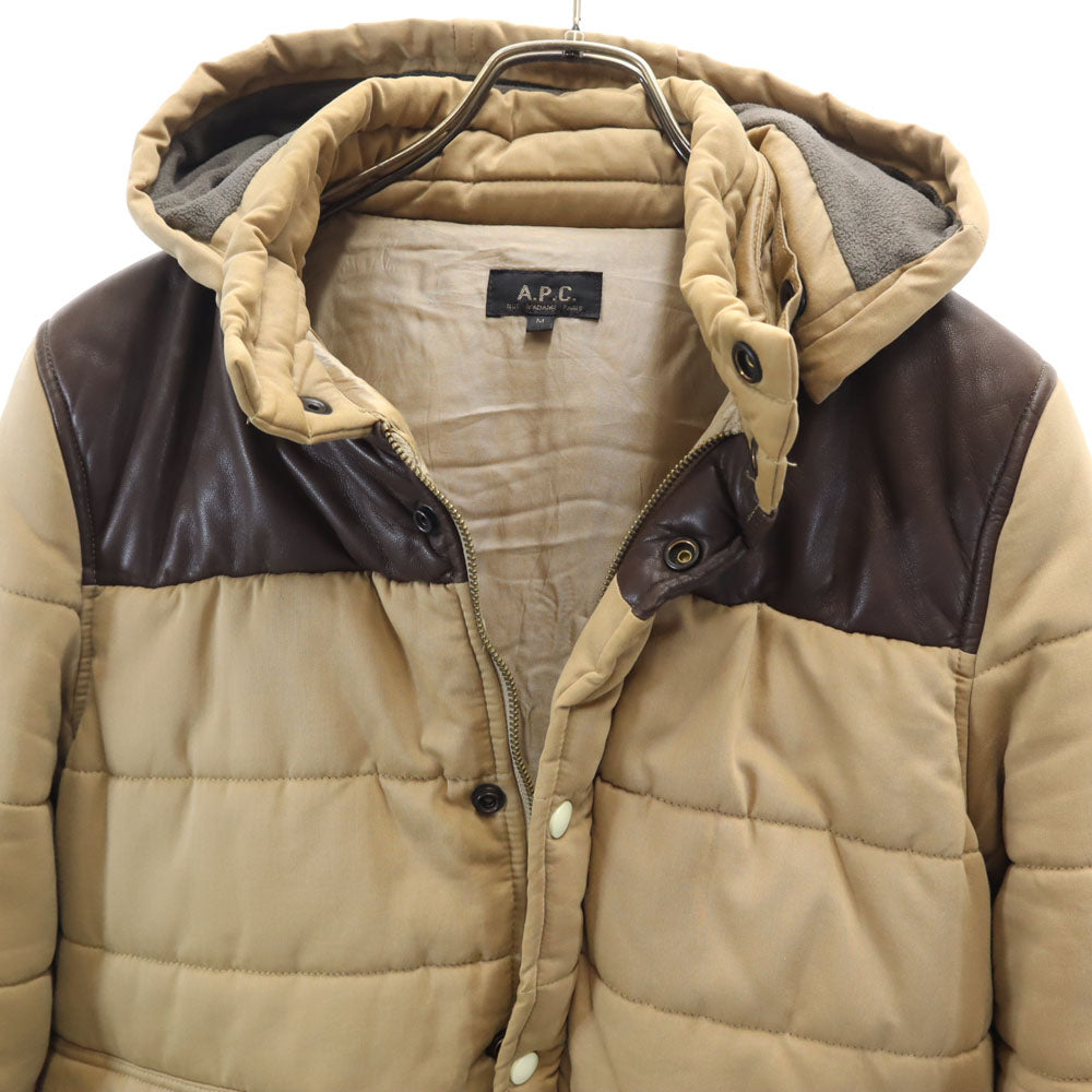 A.P.C. アーペーセー フーディー 中綿ジャケット M ブラウン メンズ