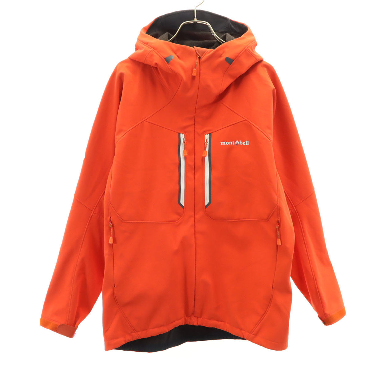 mont-bell モンベル 長袖 パウダーシェッド パーカー M ネオンオレンジ アウトドア メンズ