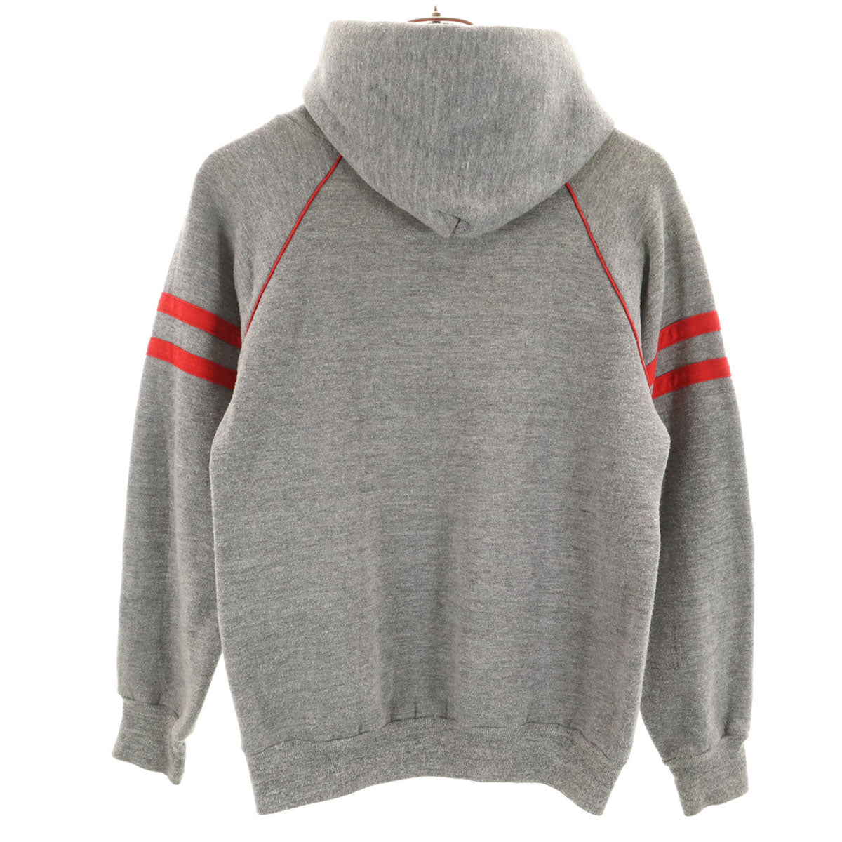 70s 80s USA製 カレッジ ヴィンテージ 長袖 スウェットパーカー S グレー 裏起毛 メンズ