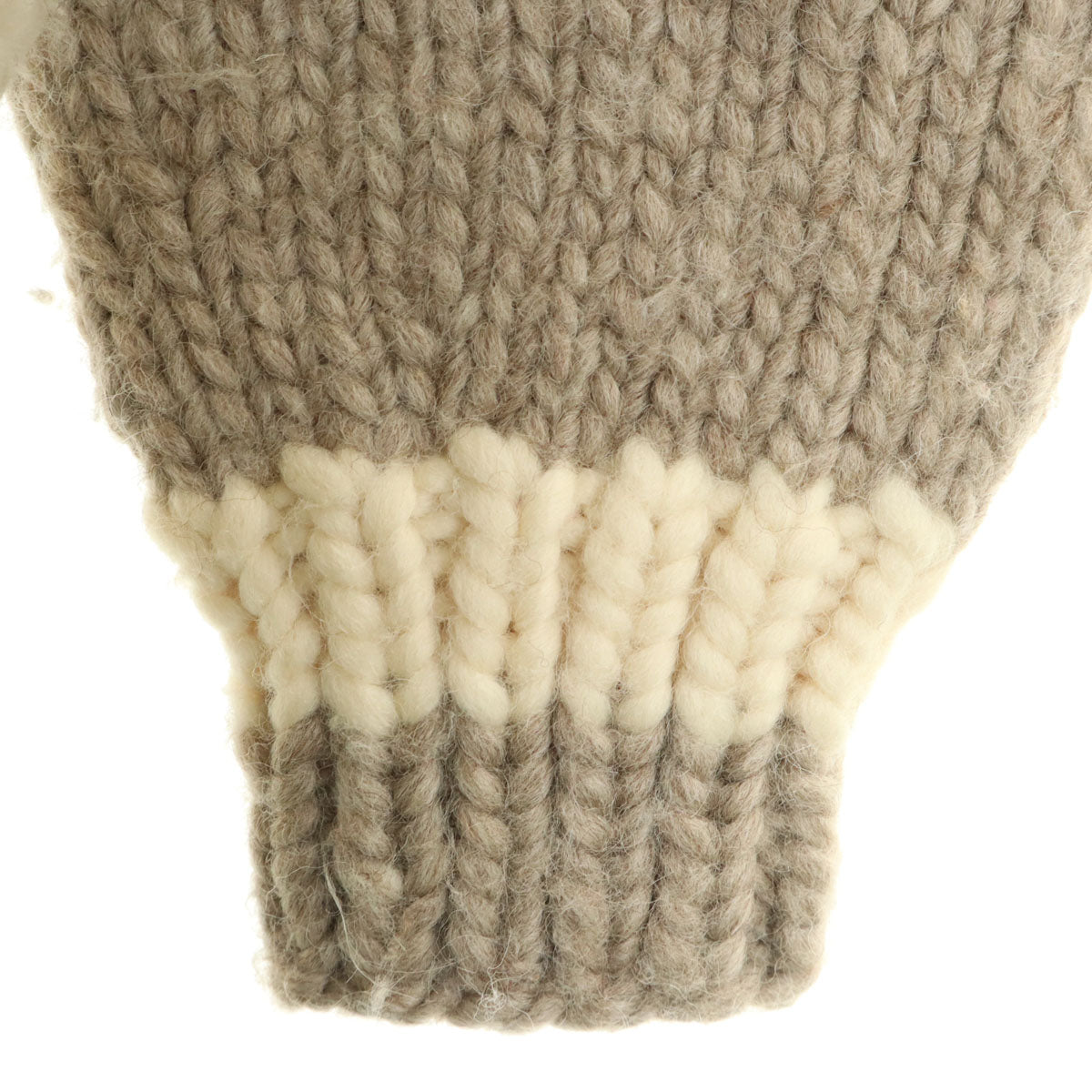 LONGHOUSE ロングハウス カナダ製 ウール100% カウチンジャケット 40 ベージュ系 メンズ