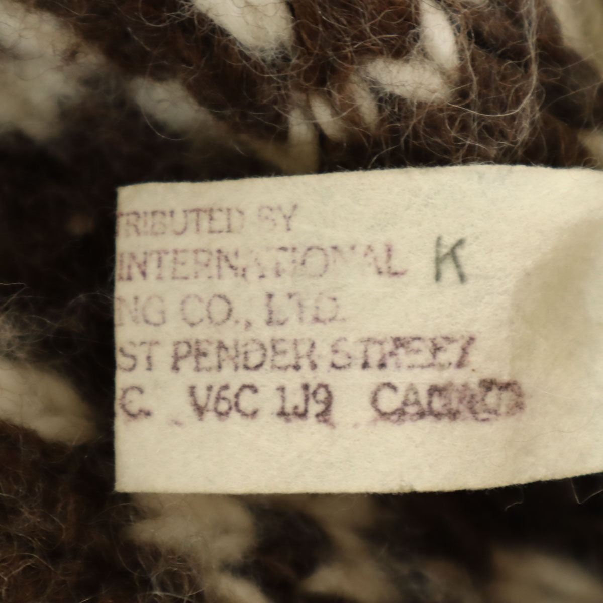 HERMES エルメス ヴィンテージ ウール100% カウチンジャケット ブラウン系 メンズ