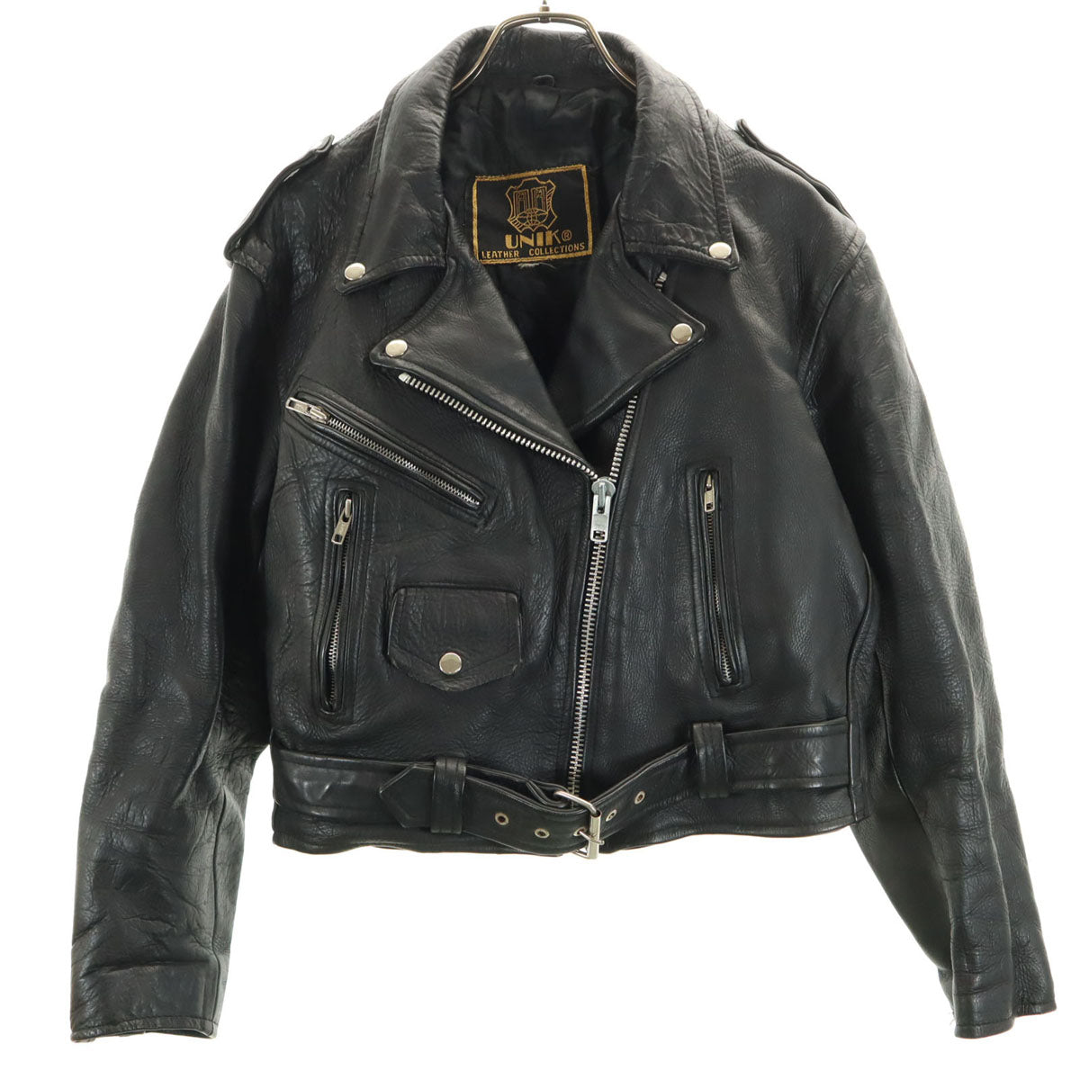 UNIK ユニック レザー ライダースジャケット ブラック メンズ
