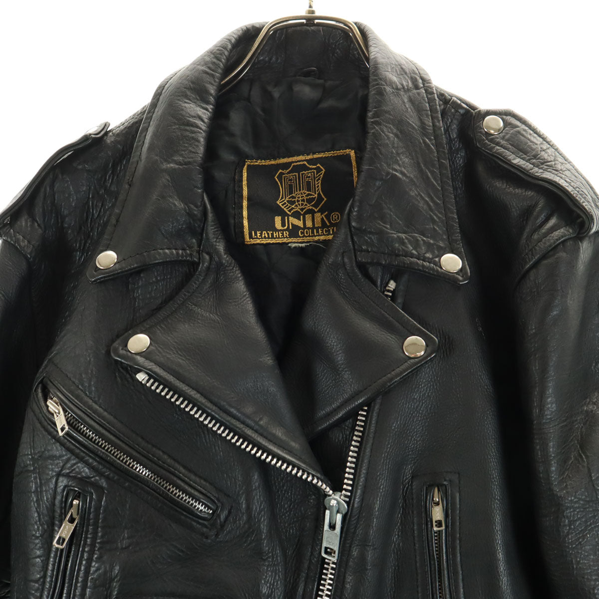 UNIK ユニック レザー ライダースジャケット ブラック メンズ