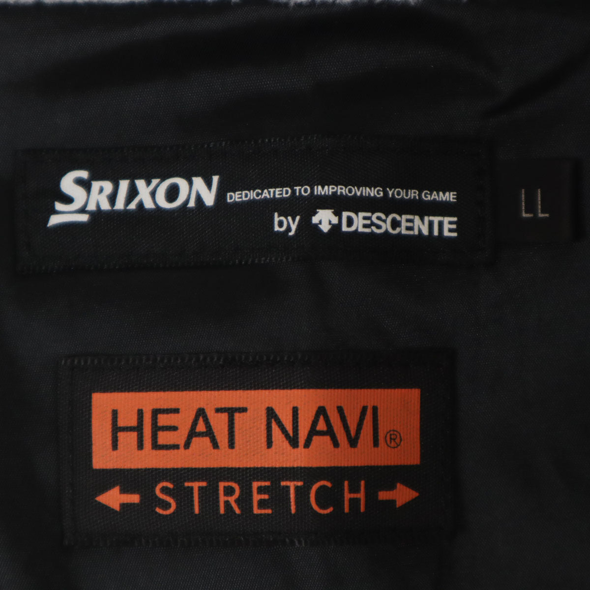 未使用 SRIXON スリクソン ゴルフ HEAT NAVI 中綿ジャケット LL ライトグレー デサント メンズ