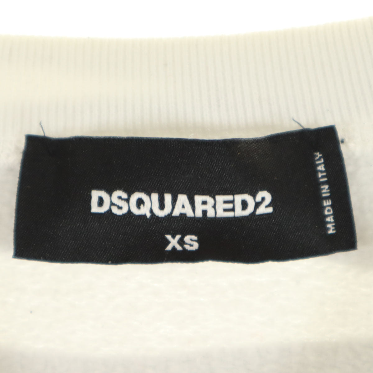 DSQUARED2 ディースクエアード イタリア製 ゼブラ柄 長袖 スウェット トレーナー XS ホワイト メンズ