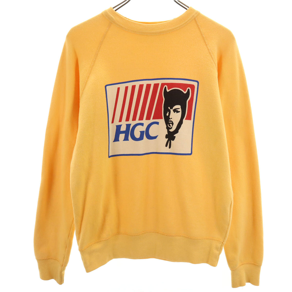 HYSTERIC GLAMOUR ヒステリックグラマー 日本製 長袖 スウェット トレーナー FREE イエロー レディース