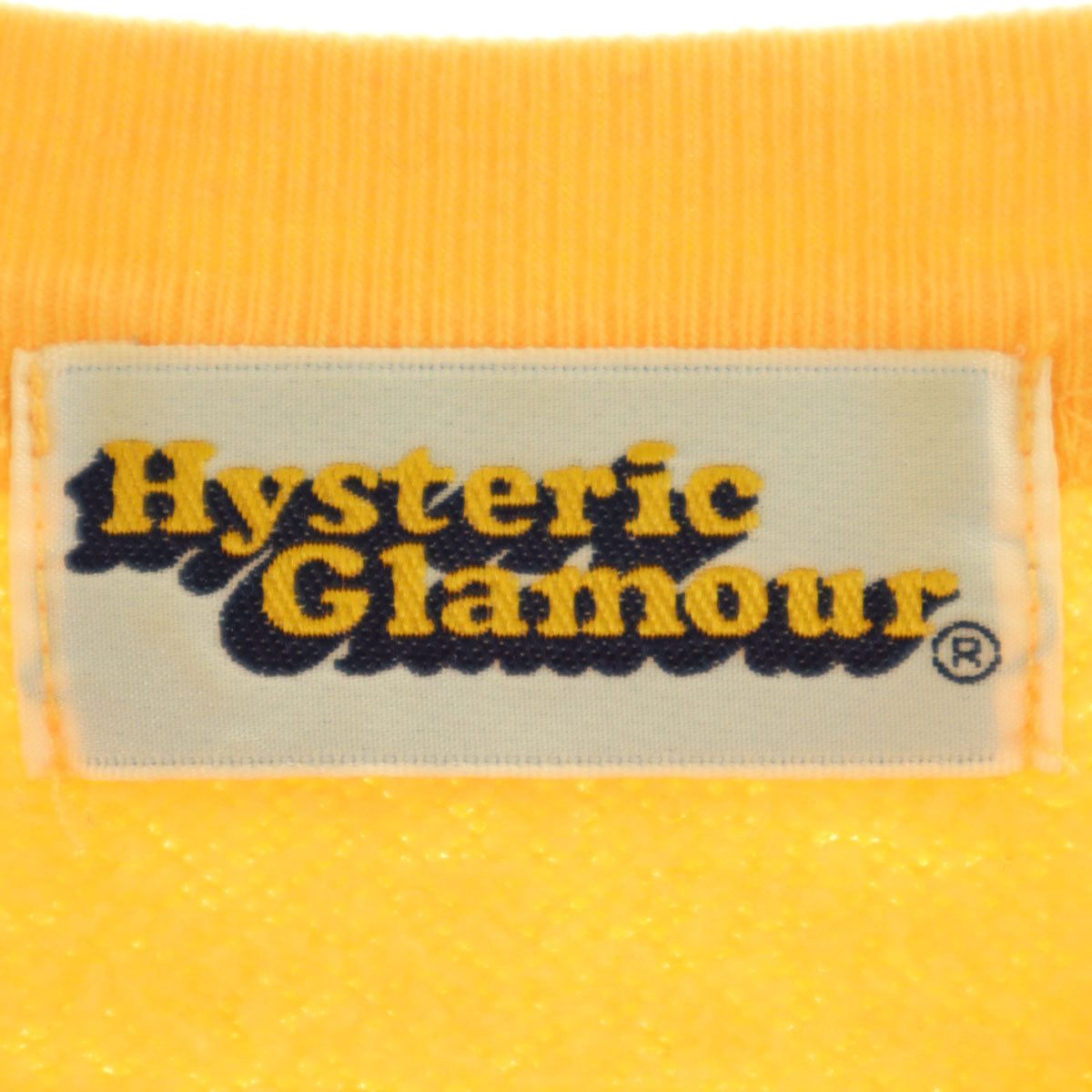 HYSTERIC GLAMOUR ヒステリックグラマー 日本製 長袖 スウェット トレーナー FREE イエロー レディース