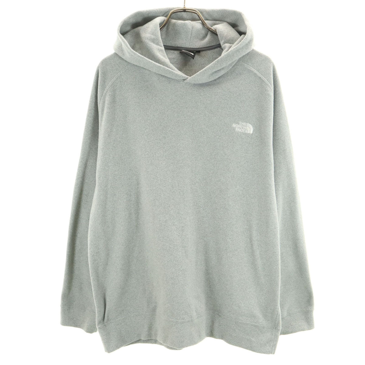 美品 THE NORTH FACE ノースフェイス 長袖 マイクロ フリース パーカー XL グレー NL72230 アウトドア メンズ