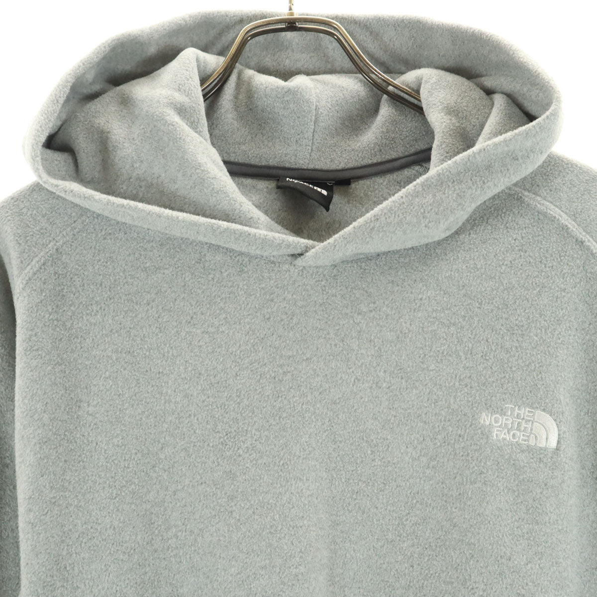 美品 THE NORTH FACE ノースフェイス 長袖 マイクロ フリース パーカー XL グレー NL72230 アウトドア メンズ