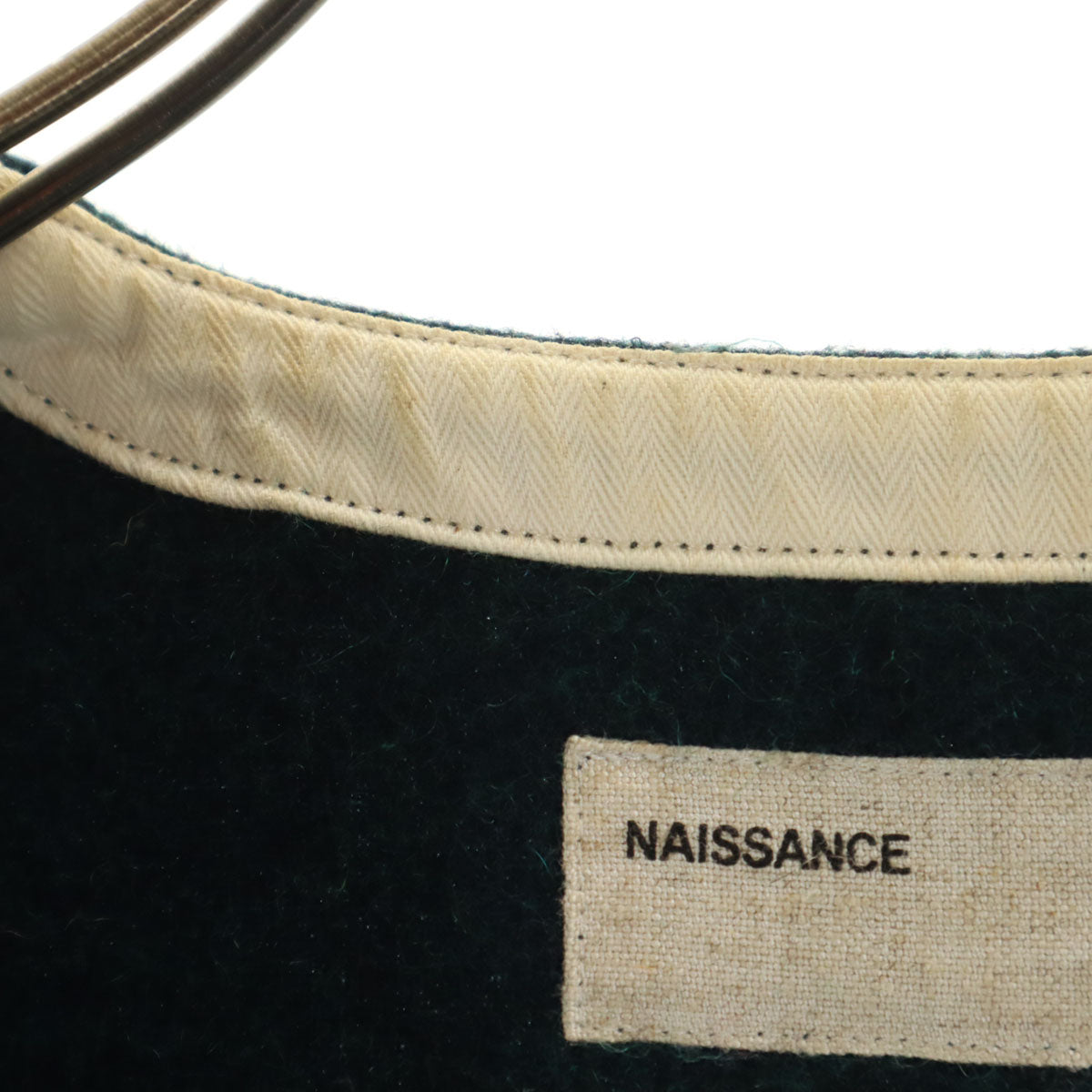 NAISSANCE ネサーンス 日本製 コンチョボタン Vネック ベスト S 深緑 メンズ