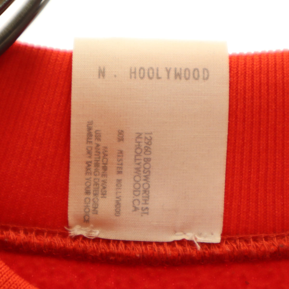 N.HOOLYWOOD エヌハリウッド 日本製 長袖 クルーネック フリース トレーナー 38 レッド メンズ