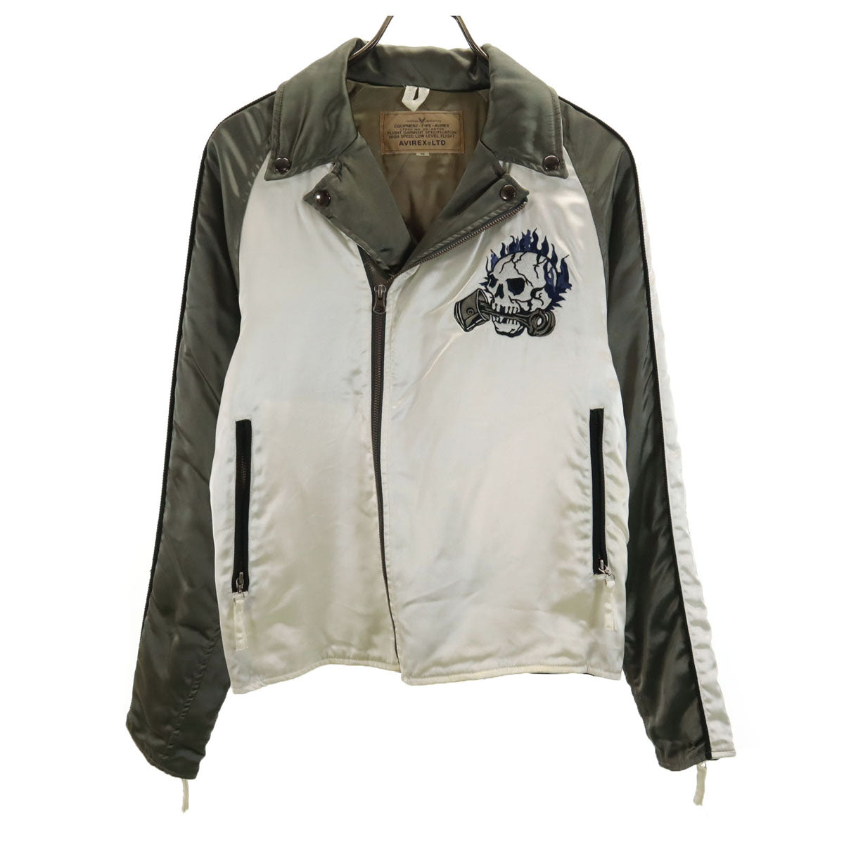 AVIREX アヴィレックス バック 刺繍 ブルゾン M グレー系 メンズ