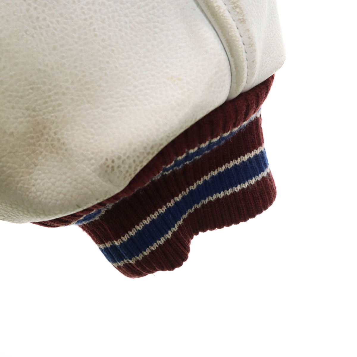 Champion チャンピオン レタードワッペン 牛革レザー切替 スタジャン L ボルドー メンズ