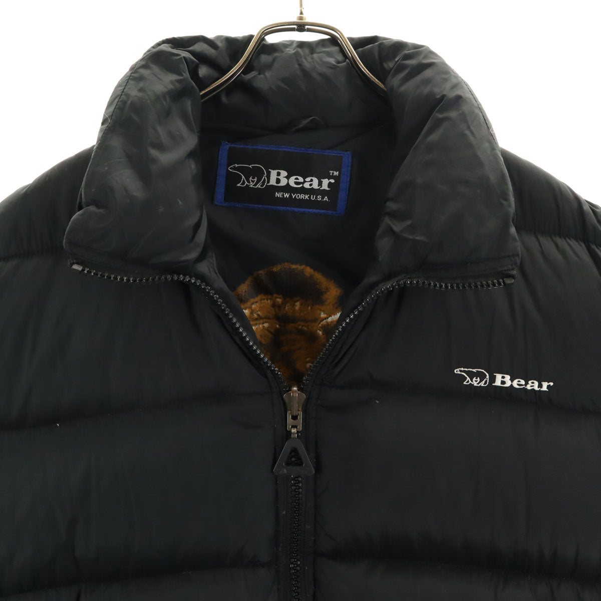 Bear ベアー ダウンジャケット S ブラック リバーシブル メンズ