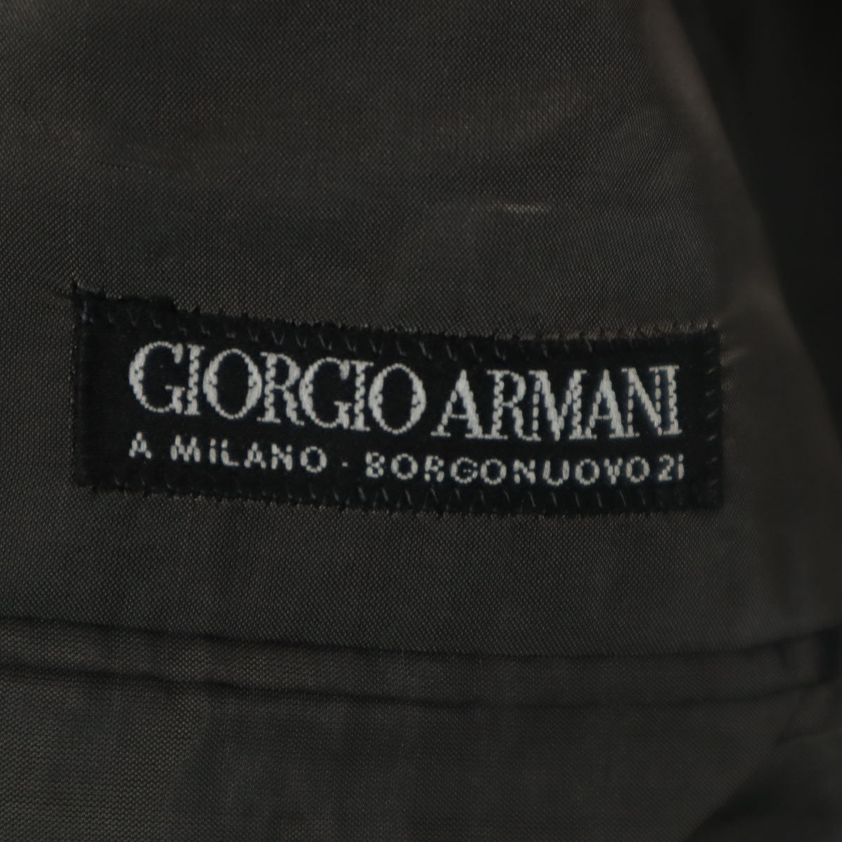 GIORGIO ARMANI ジョルジオアルマーニ イタリア製 ウールブレンド スーツ 上下 セットアップ 48 グレー ハンガー付き メンズ