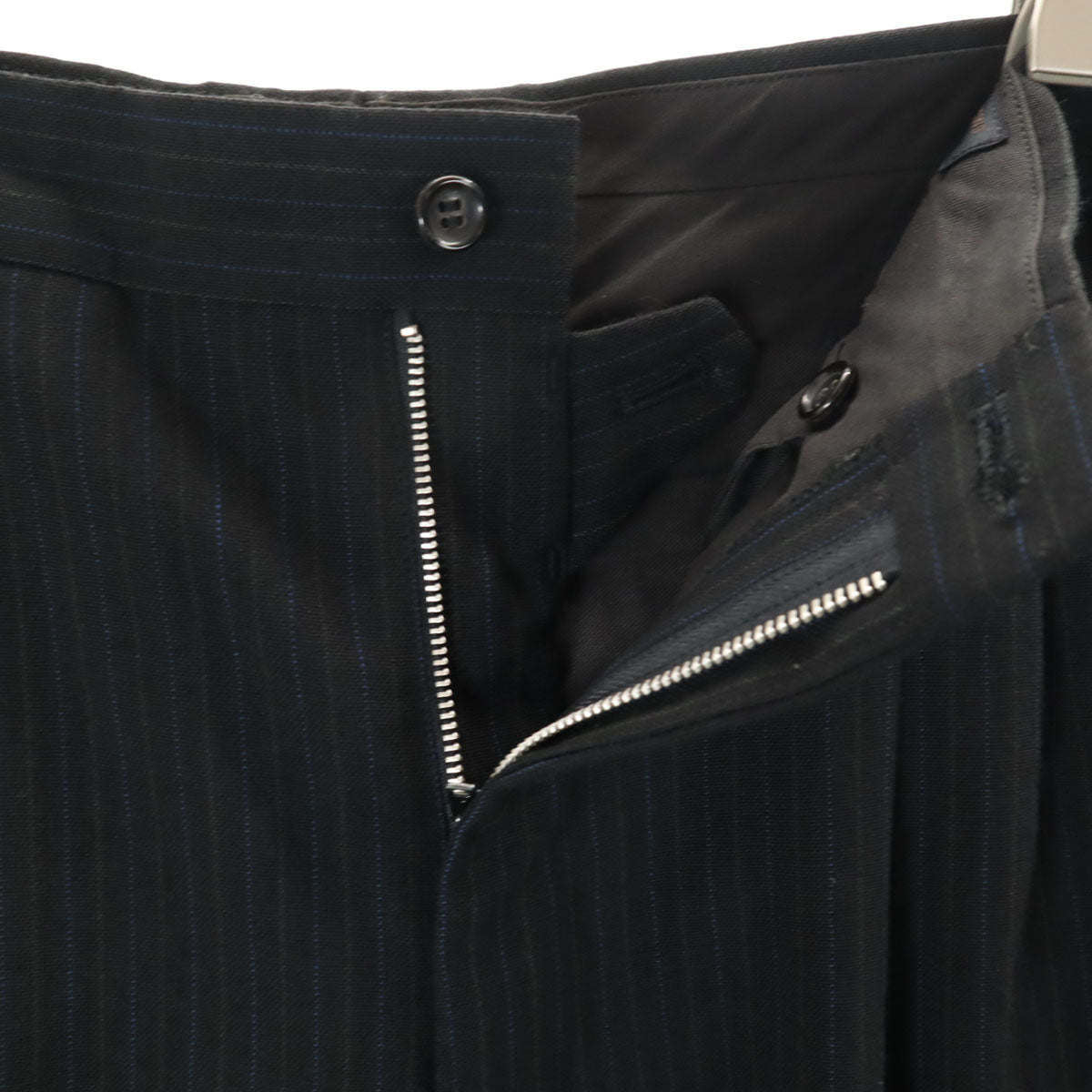 COMME des GARCONS HOMME コムデギャルソンオム 90s 1997年 日本製 ウール100% オールド ストライプ柄 スーツ 上下 セットアップ M ブラック メンズ