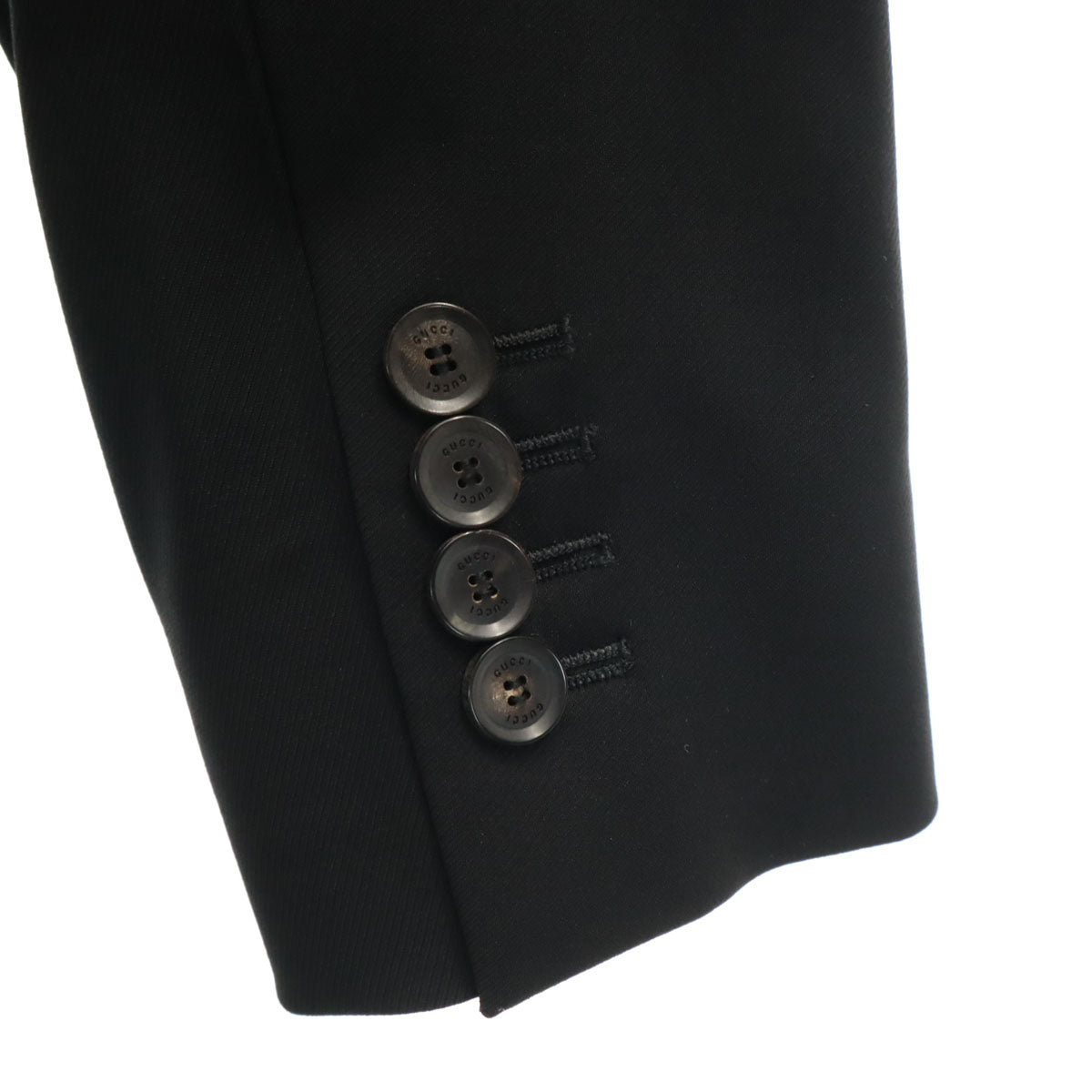 未使用 GUCCI グッチ ブルガリア製 ウール100% スーツ 上下 セットアップ ブラック系 タグ付き メンズ