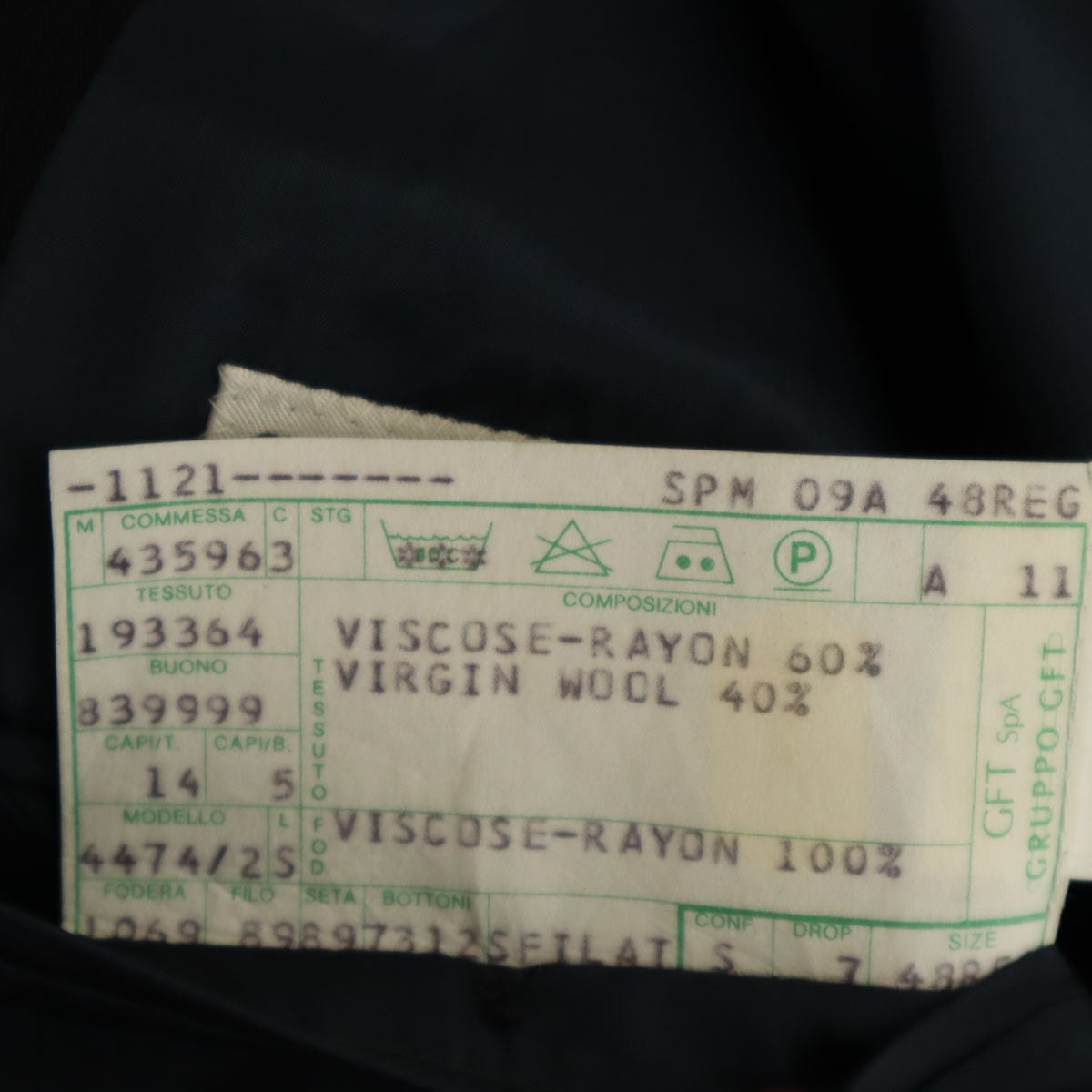 美品 GIORGIO ARMANI ジョルジオアルマーニ イタリア製 スーツ 上下 セットアップ 48 濃紺 ダブル メンズ