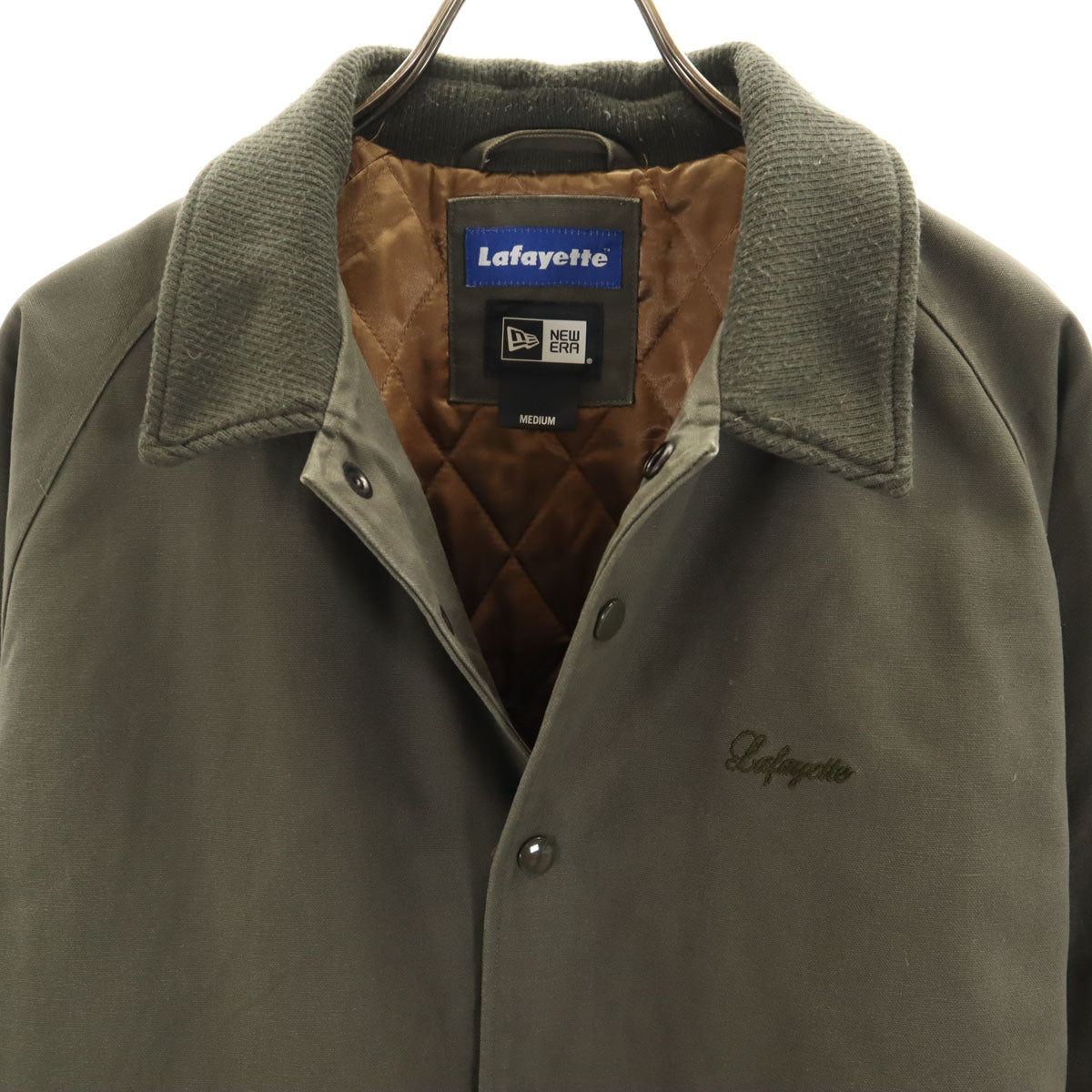 NEW ERA ニューエラ ラファイエット lafayette コーチジャケット M カーキ系 裏キルティング メンズ