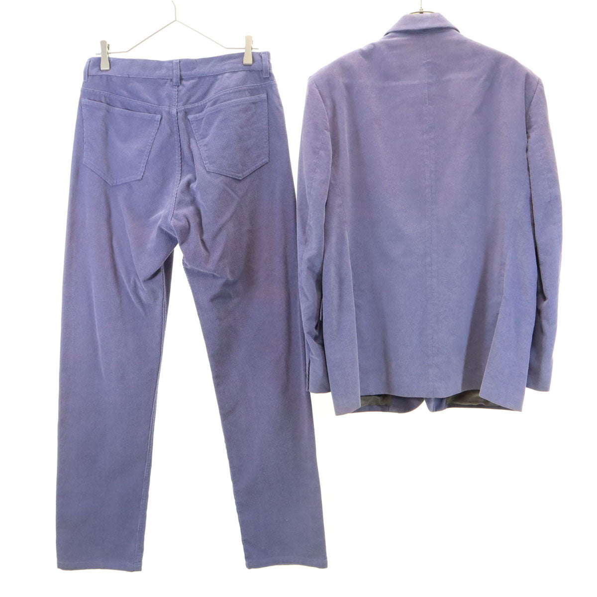 A.P.C. アーペーセー フランス製 コーデュロイ テーラードジャケット 上下 セットアップ S/32 パープル系 ボタンフライ メンズ