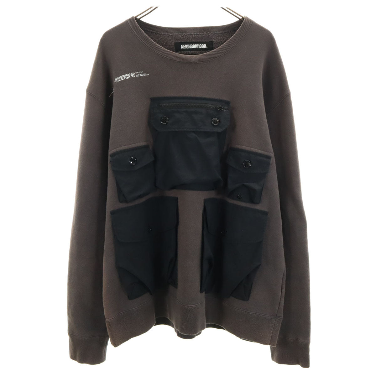NEIGHBORHOOD ネイバーフッド 日本製 長袖 トレーナー L チャコール スウェット メンズ