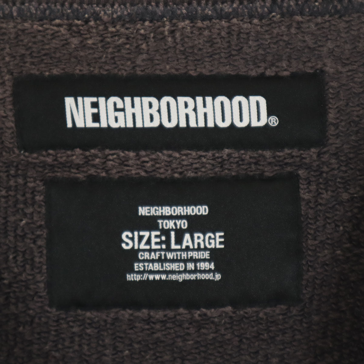 NEIGHBORHOOD ネイバーフッド 日本製 長袖 トレーナー L チャコール スウェット メンズ