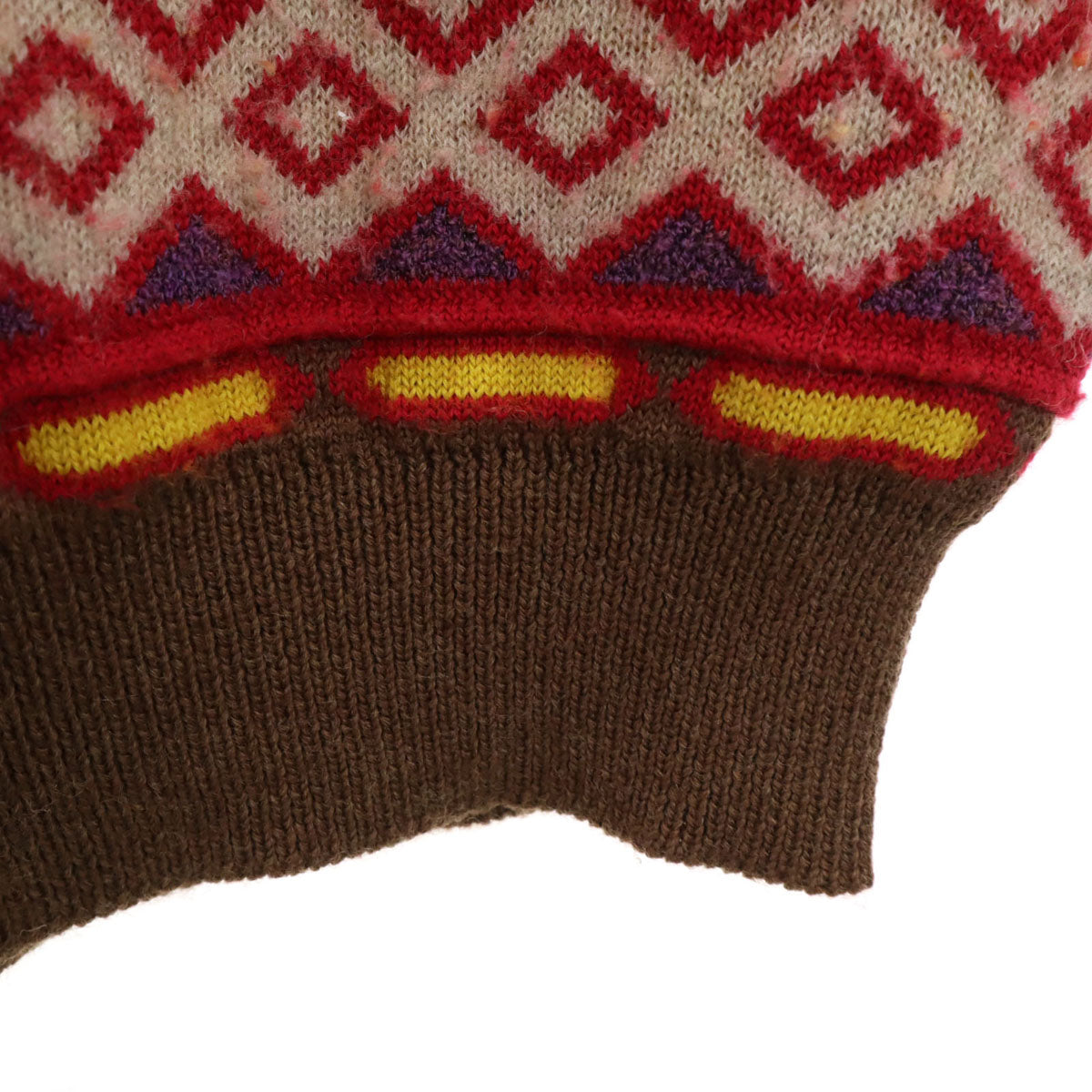 KENZO GOLF ケンゾーゴルフ 90s 日本製 オールド 総柄 長袖 セーター 4 ブラウン系 ニット メンズ