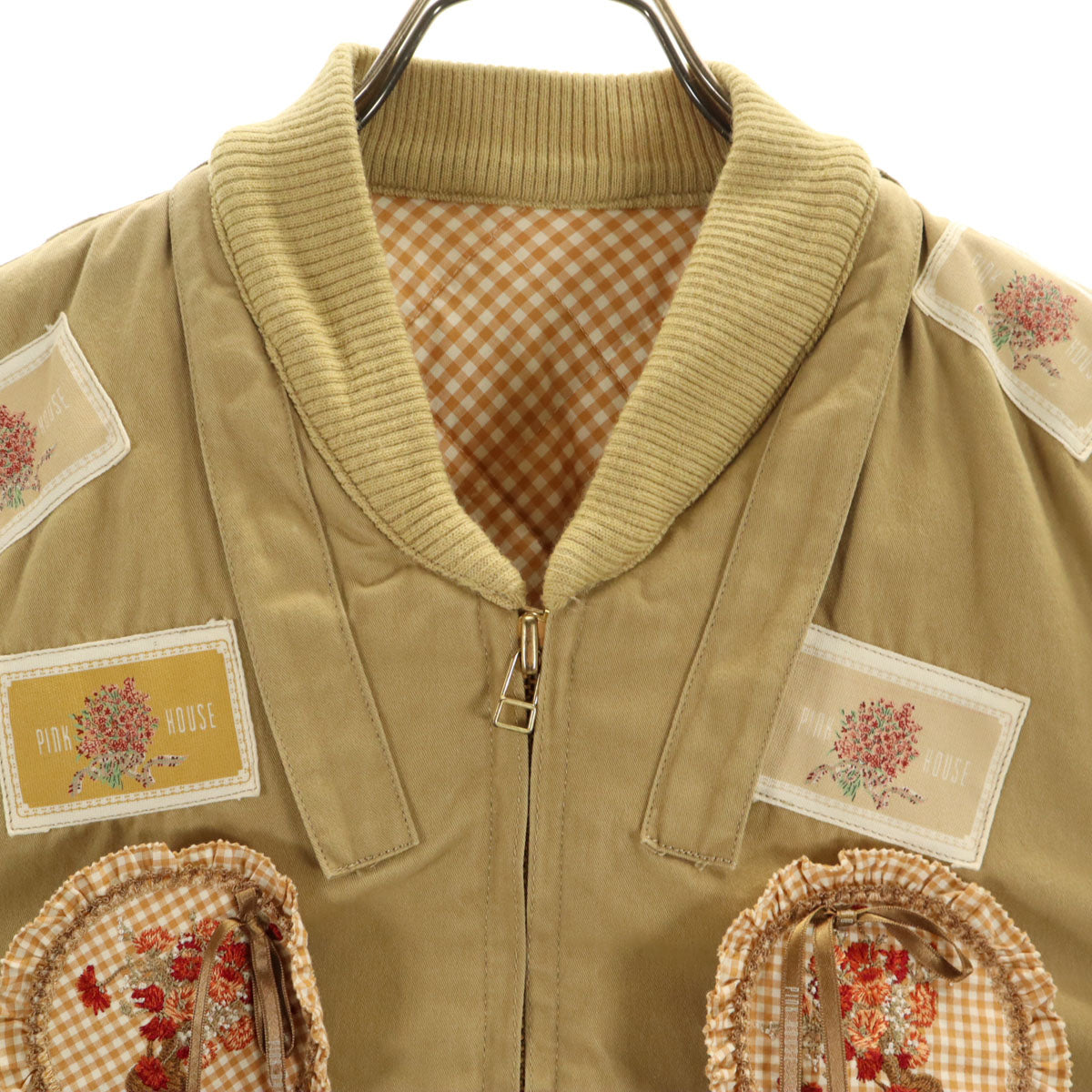 PINK HOUSE ピンクハウス 日本製 ブルゾン ベージュ 薄中綿入り レディース