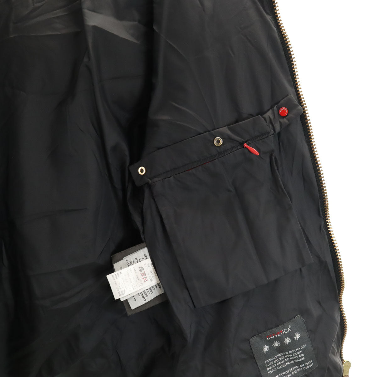 DRESSCAMP ドレスキャンプ DUVETICA デュベティカ コラボ 千鳥柄 ダウンジャケット 38 ベージュ系 レディース