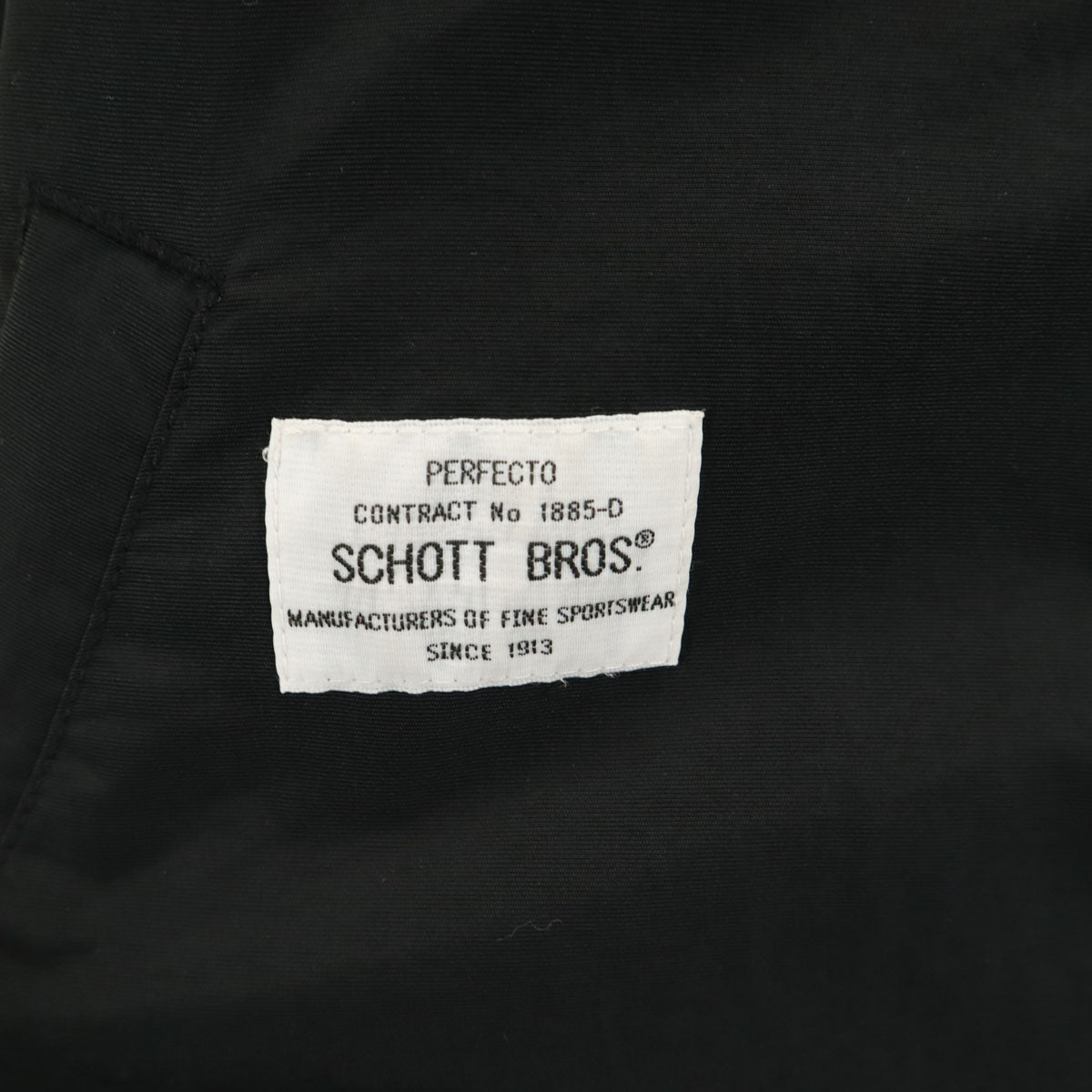 schott ショット AWARD JACKET ナイロン スタジャン L ブラック メンズ