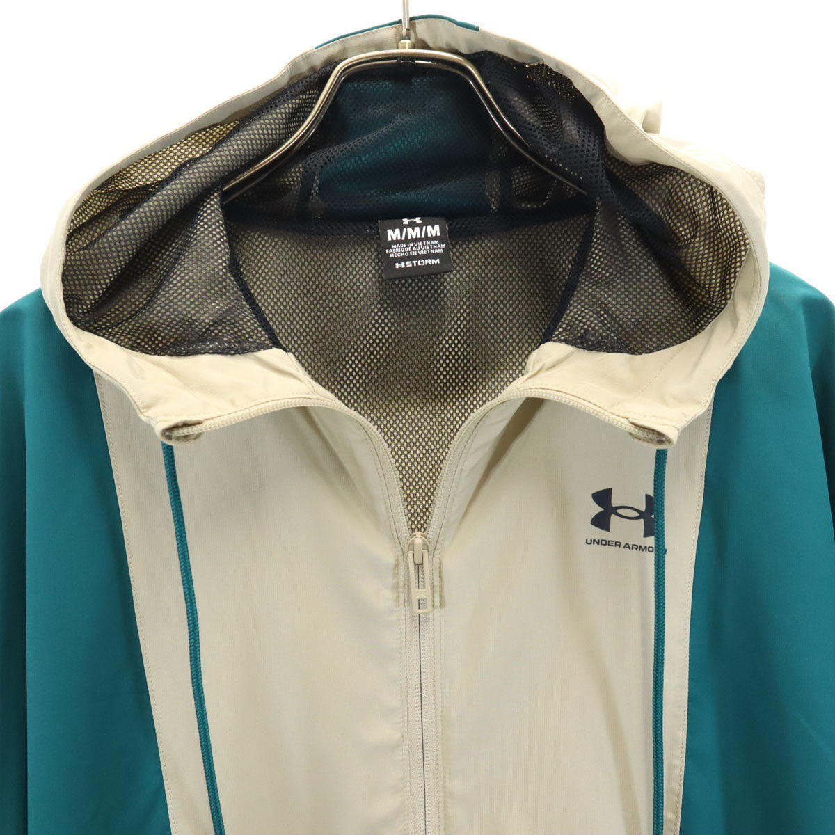 UNDER ARMOUR アンダーアーマー ウインドブレーカー M ベージュ 裏メッシュ ジャケット メンズ