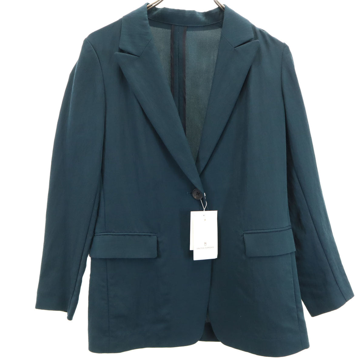未使用 UNITED ARROWS ユナイテッドアローズ テーラードジャケット 36 深緑 アンコン レディース