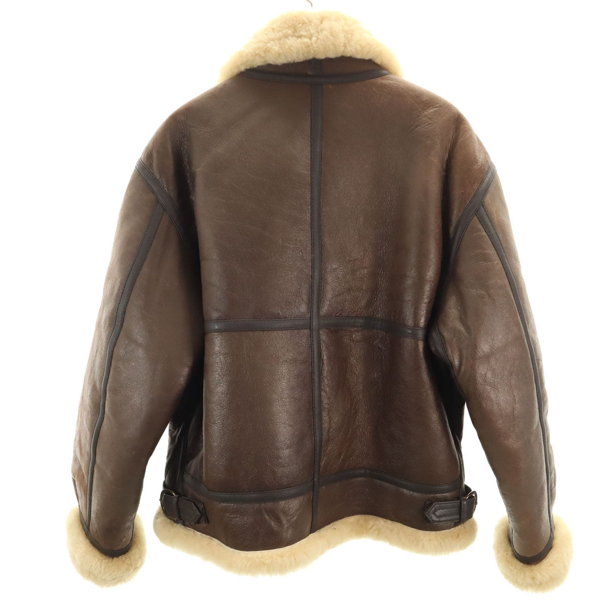 J.K MEMBERS 羊革 ムートン TYPE B-3 フライトジャケット M ブラウン メンズ