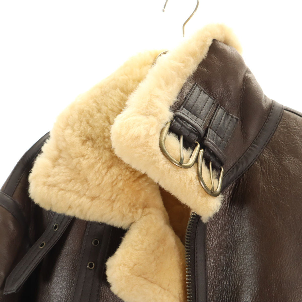 J.K MEMBERS 羊革 ムートン TYPE B-3 フライトジャケット M ブラウン メンズ