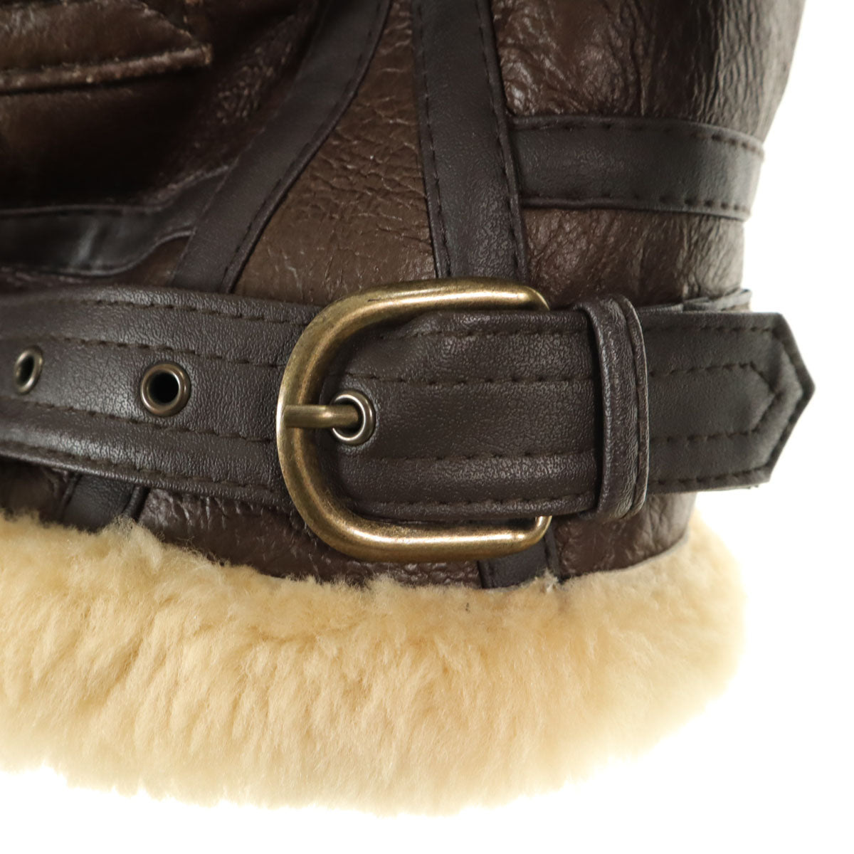 J.K MEMBERS 羊革 ムートン TYPE B-3 フライトジャケット M ブラウン メンズ