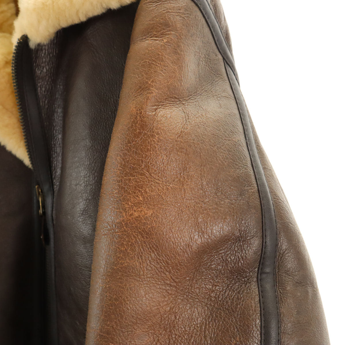 J.K MEMBERS 羊革 ムートン TYPE B-3 フライトジャケット M ブラウン メンズ