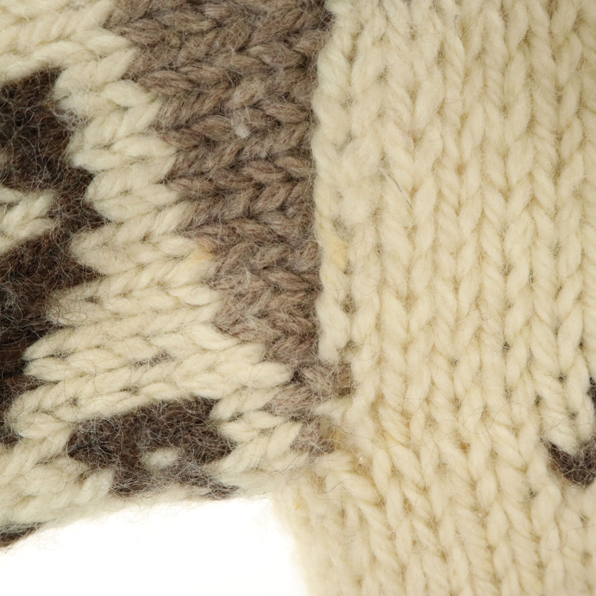 COXCOMB OUTDOOR WEAR オールド トナカイ柄 ショールカラー カウチンジャケット アイボリー トグルボタン レディース