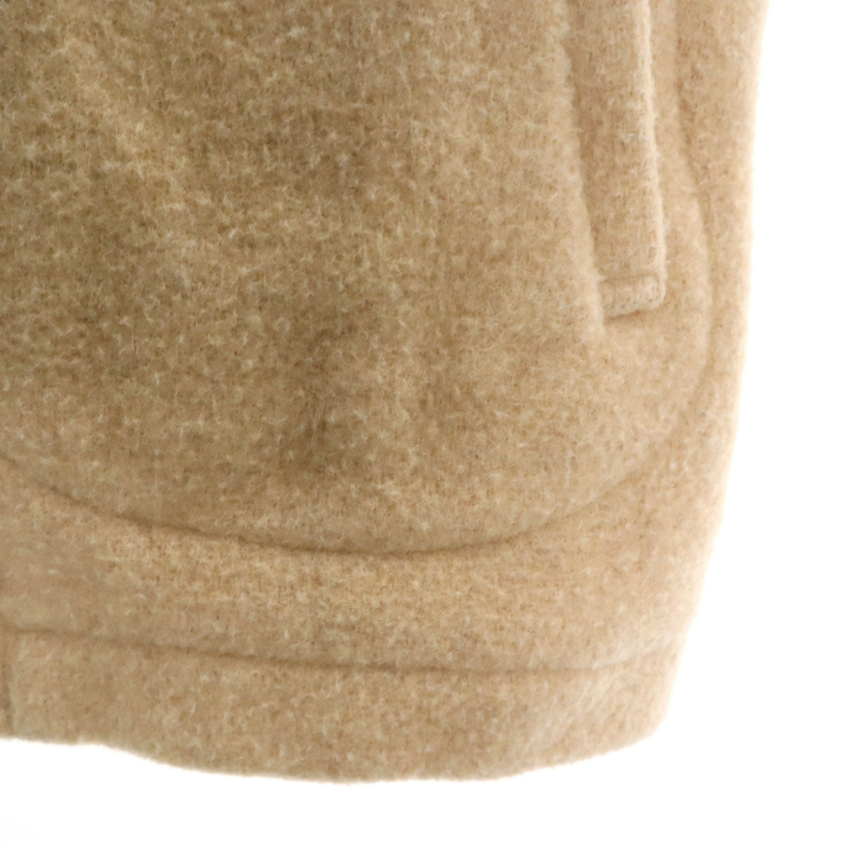 Danton ダントン 日本製 ウール モッサ ジャケット 34 ベージュ くるみボタン レディース