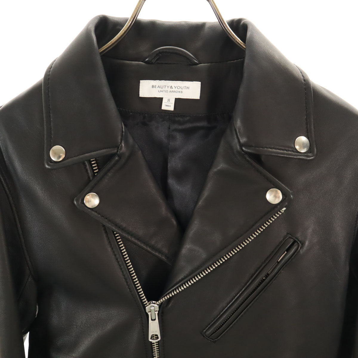 BEAUTY&YOUTH UNITED ARROWS ビューティーアンドユース ユナイテッドアローズ ダブルライダースジャケット S ブラック メンズ