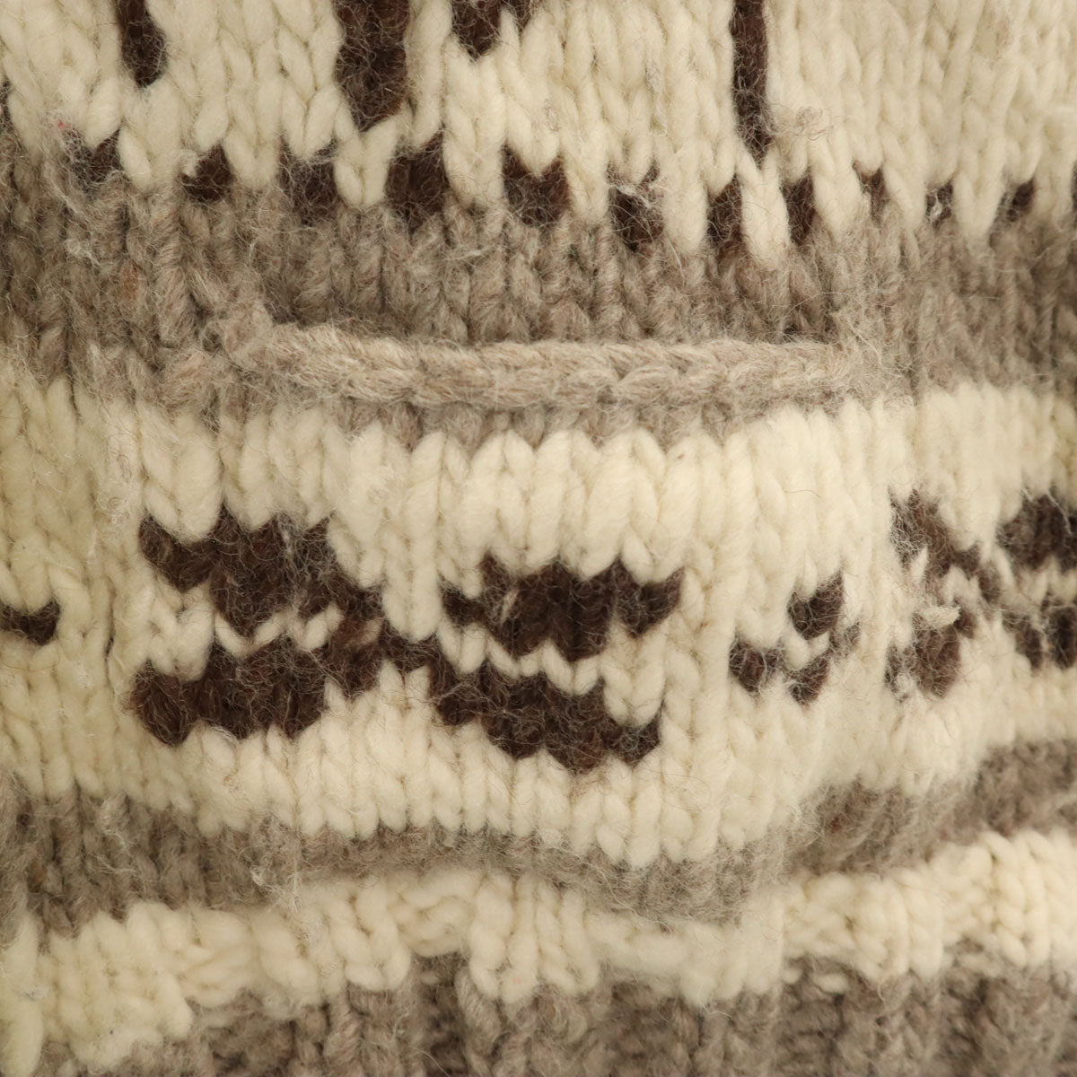 flyey hooks フライヤーフック カナダ製 ウール トナカイ カウチンジャケット ベージュ メンズ