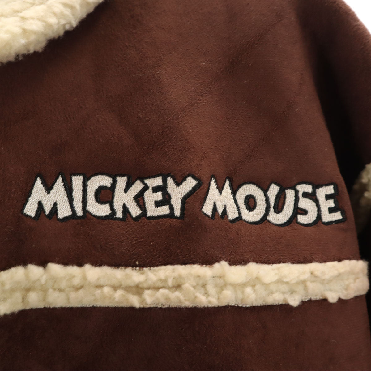 Disney SERIES CREATED by MOUSSY ディズニーシリーズクリエイテッドバイマウジー バック ミッキーマウスハンド ジャケット F ブラウン 裏ボア レディース