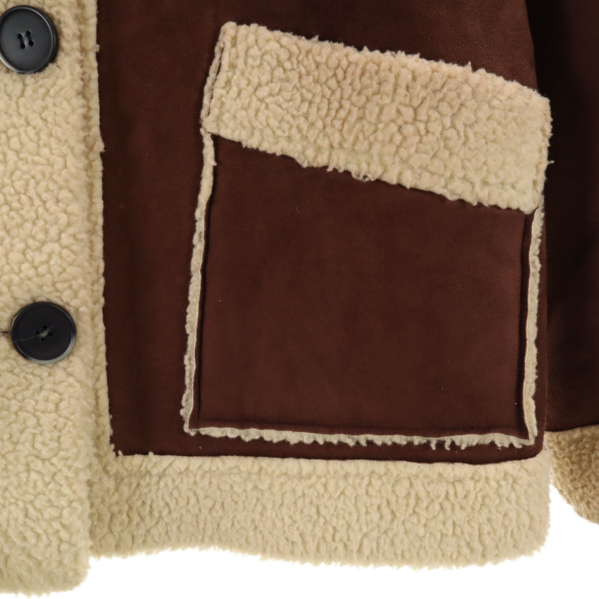 Disney SERIES CREATED by MOUSSY ディズニーシリーズクリエイテッドバイマウジー バック ミッキーマウスハンド ジャケット F ブラウン 裏ボア レディース