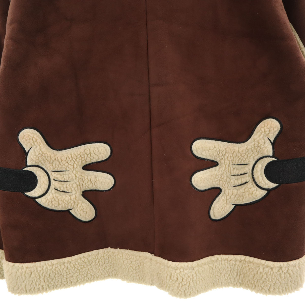 Disney SERIES CREATED by MOUSSY ディズニーシリーズクリエイテッドバイマウジー バック ミッキーマウスハンド ジャケット F ブラウン 裏ボア レディース